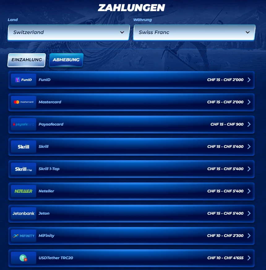 Bassbet Zahlungen
